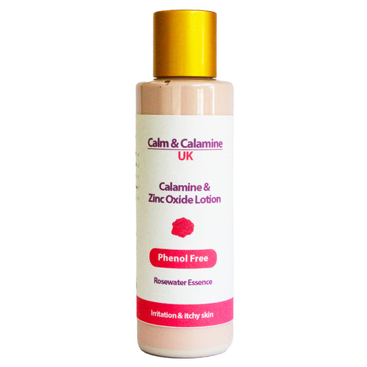 Calm and Calamine UK | Calamine Lotion for Irritated Itchy Skin 150ml Phenol Free Calamine and Zinc Oxide Lotion